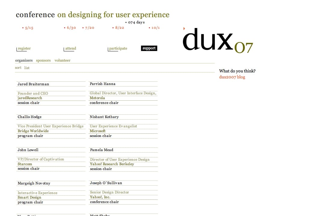 Designing for User Experience 2007 Conference (dux 07)